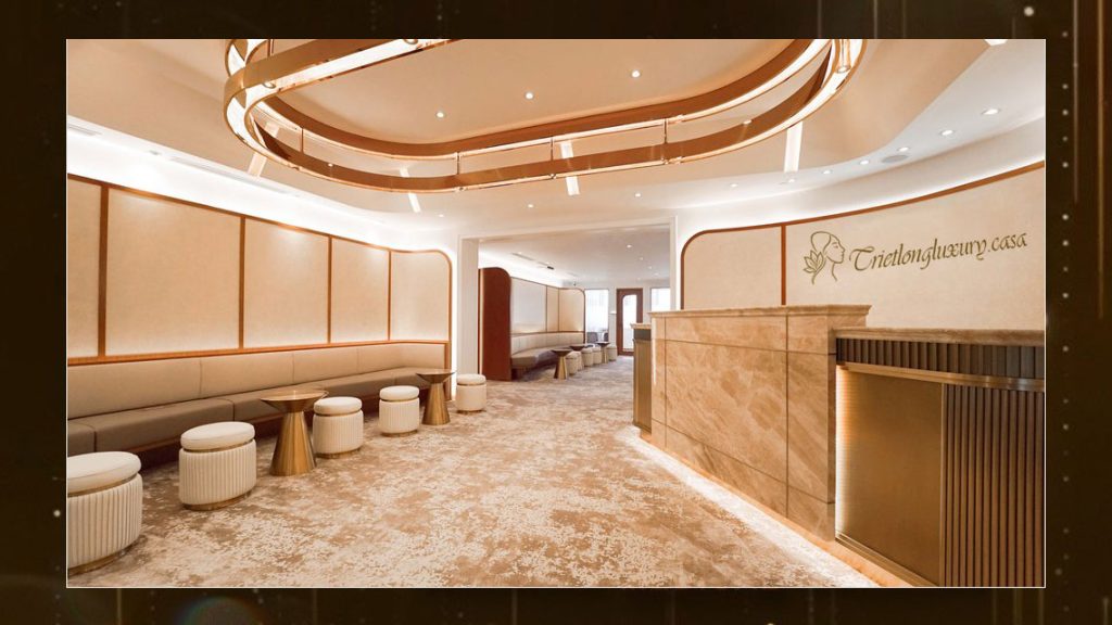 quầy lễ tân triệt lông luxury